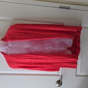 Roz &  Ali Coral Cardigan NWT  Size‎ 2X